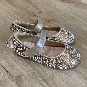 Sparkling Silver Kids Dress Shoes